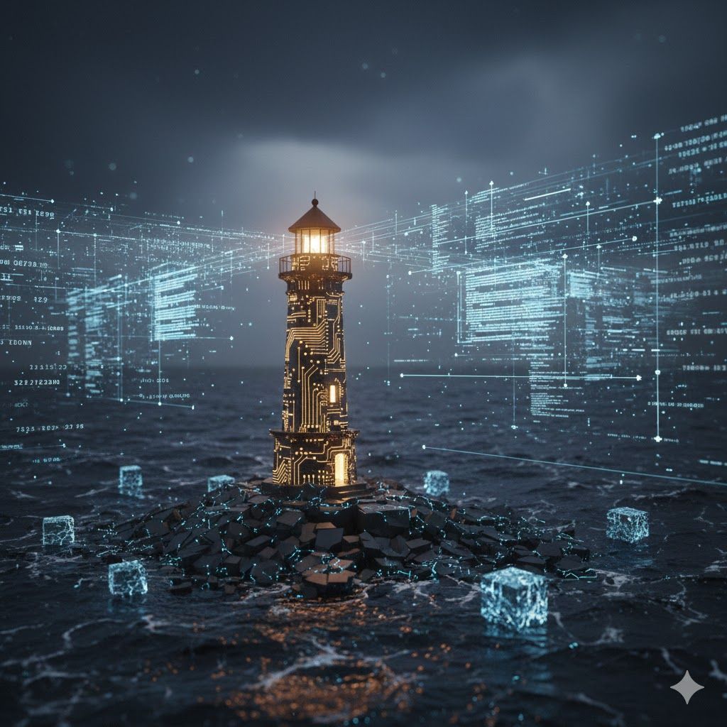 Hypocritical AI generated slop hero image.